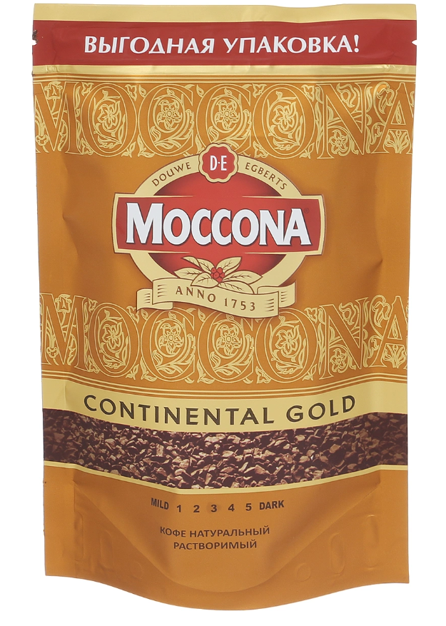 Фото Moccona Continental Gold кофе растворимый, 140 г (пакет)