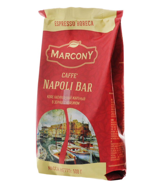 Фото Marcony Espresso HoReCa Caffe' Napoli Bar кофе в зернах, 500 г