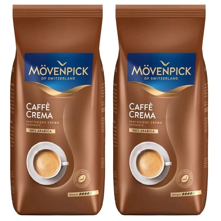 Фото Movenpick Caffe Crema кофе в зернах 1000 гр - 2 шт