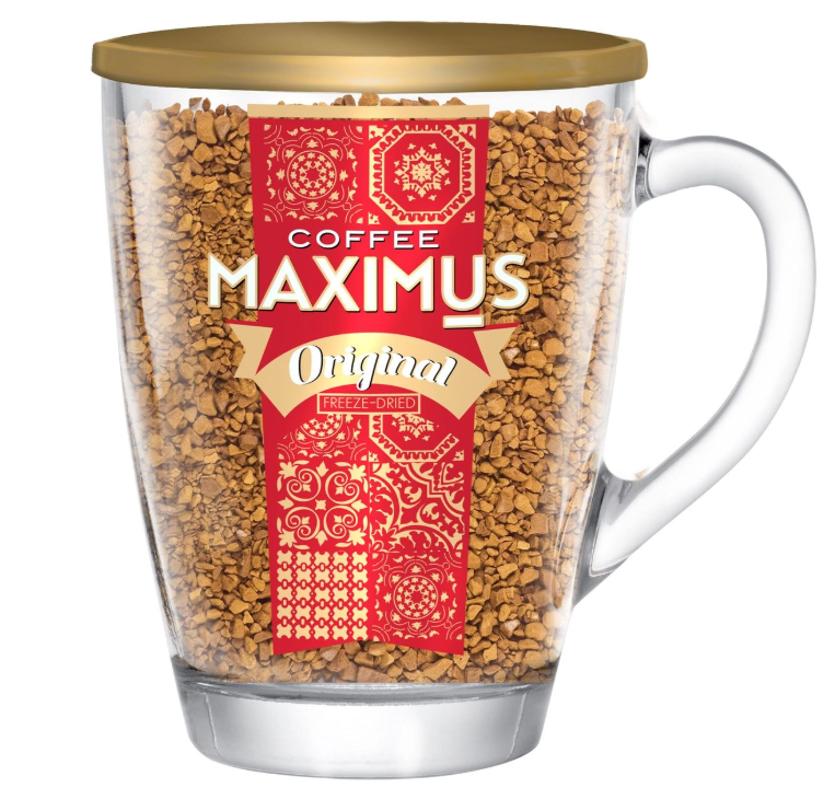 Фото Maximus Original кофе растворимый в стеклянной кружке, 70 г