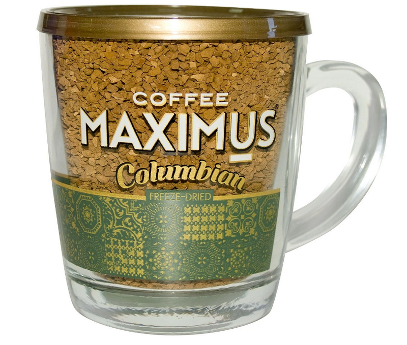Фото Maximus Columbian кофе растворимый в стеклянной кружке, 70 г