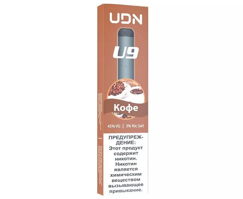 Фото UDN U9 - Кофе, 300 затяжек, 20 мг (2%)