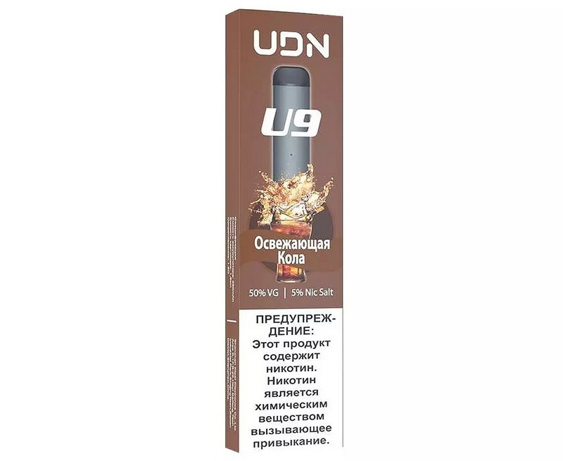 Фото UDN U9 - Освежающая кола, 300 затяжек, 20 мг (2%)