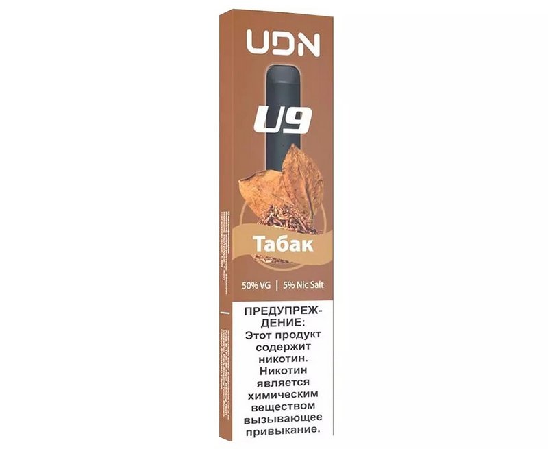 Фото UDN U9 - Табак, 300 затяжек, 20 мг (2%)
