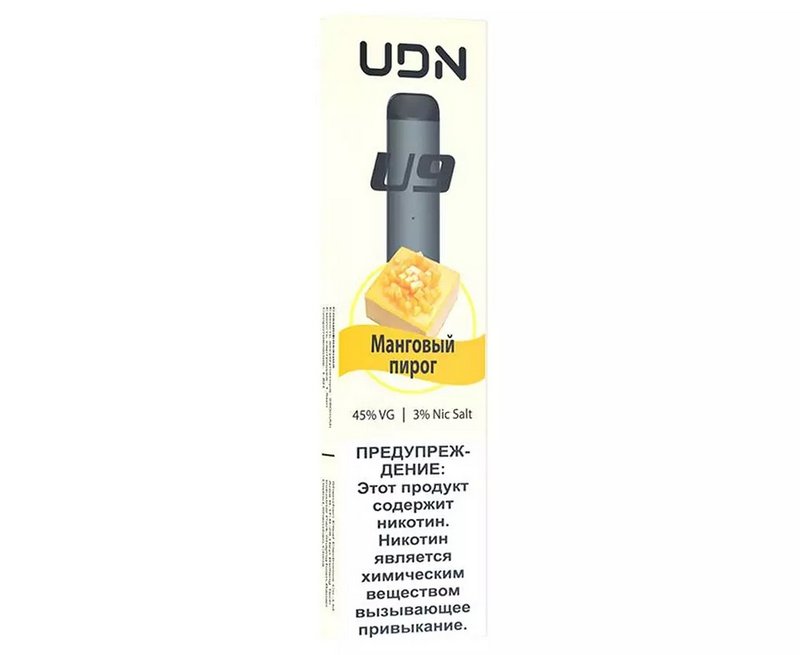 Фото UDN U9 - Манговый пирог, 300 затяжек, 20 мг (2%)