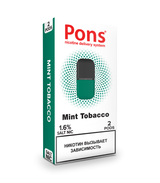 Фото Картридж Pons Mint Tobacco (Мята, Табак) x 2