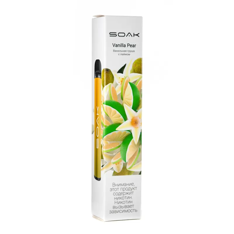 Фото Soak X - Vanilla Pear, 1500 затяжек, 20 мг (2%)