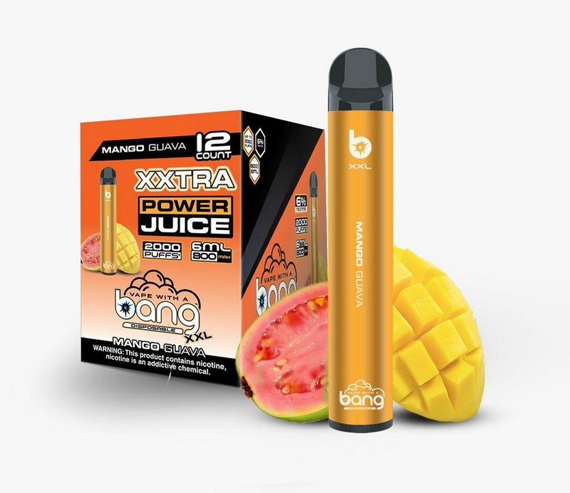 Фото Bang XXL - Mango Guava (Манго, Гуава), 2000 затяжек, 20 мг (2%)