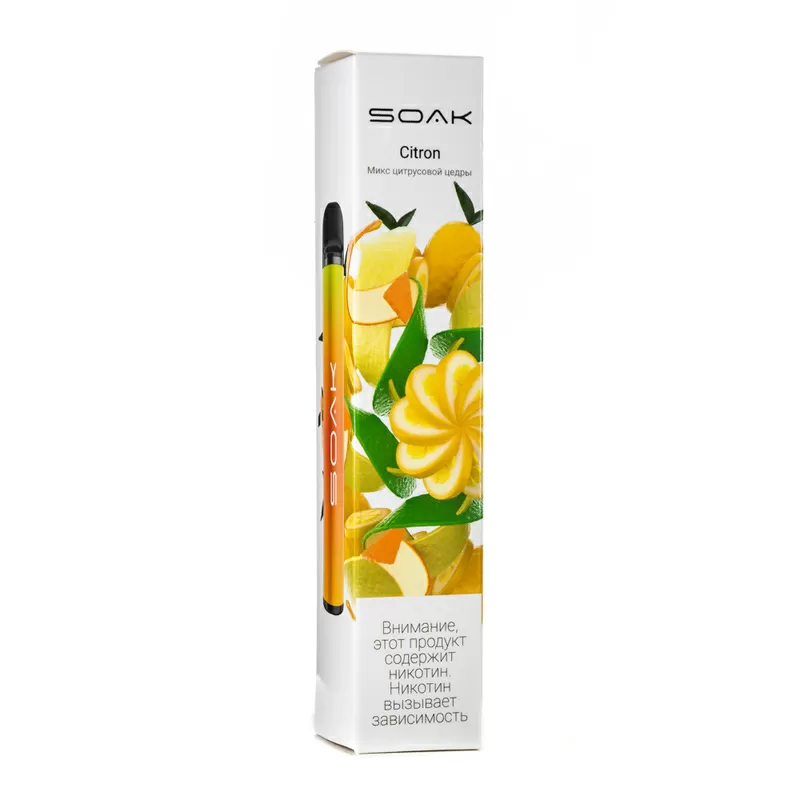 Фото Soak X - Citron, 1500 затяжек, 20 мг (2%)