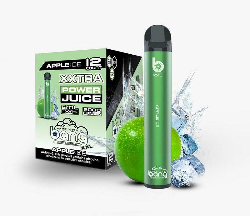 Фото Bang XXL - Apple Ice (Ледяное яблоко), 2000 затяжек, 20 мг (2%)