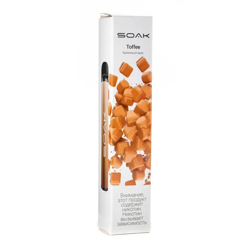Фото Soak X - Toffee, 1500 затяжек, 20 мг (2%)