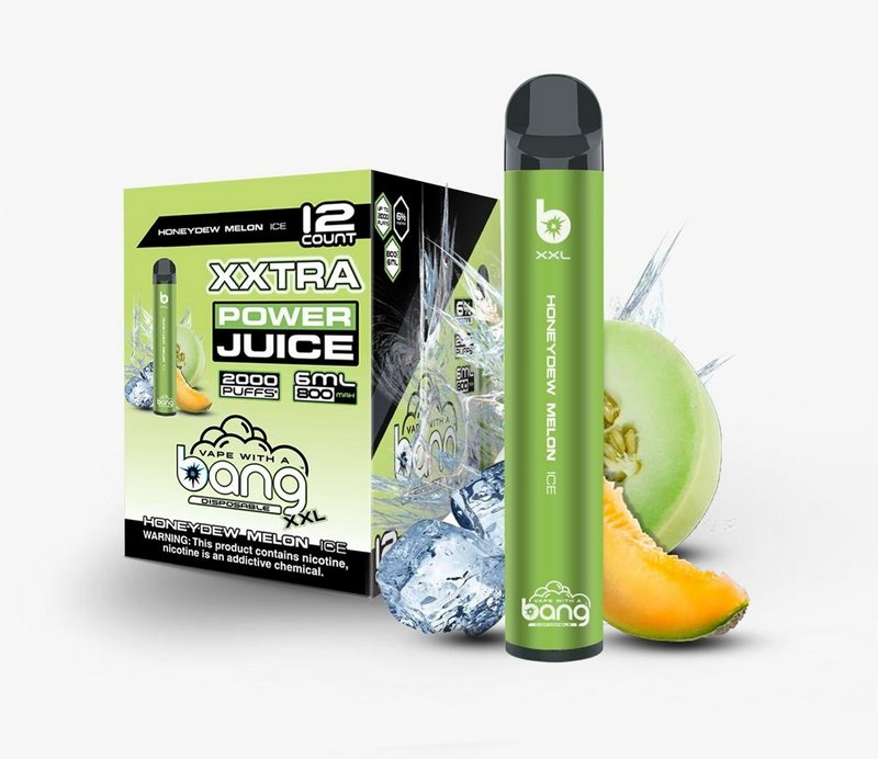 Фото Bang XXL - Honeydew Melon Ice (Медовая ледяная дыня), 2000 затяжек, 20 мг (2%)