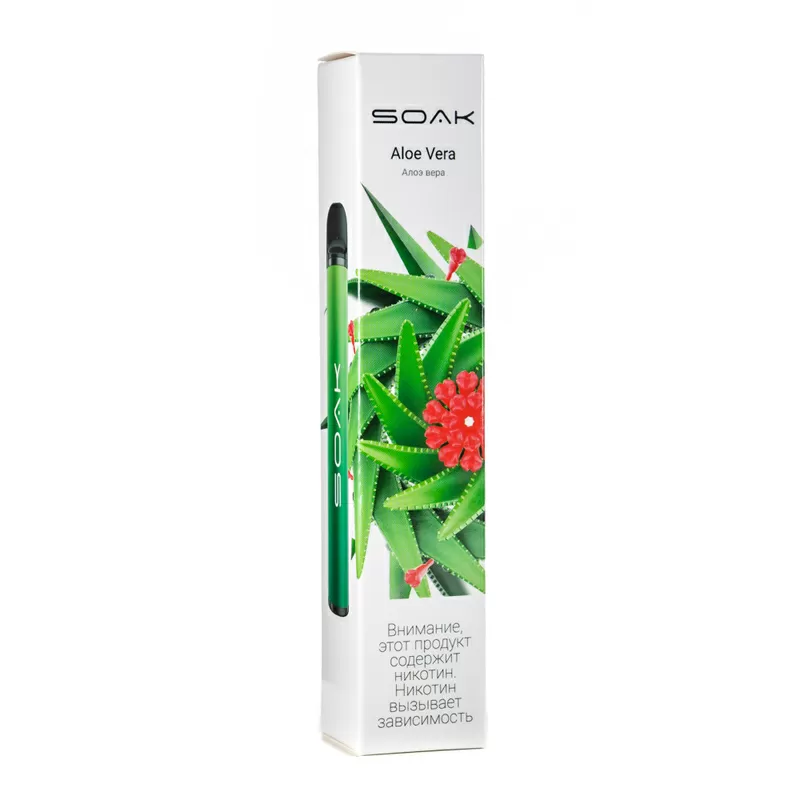 Фото Soak X - Aloe Vera, 1500 затяжек, 20 мг (2%)