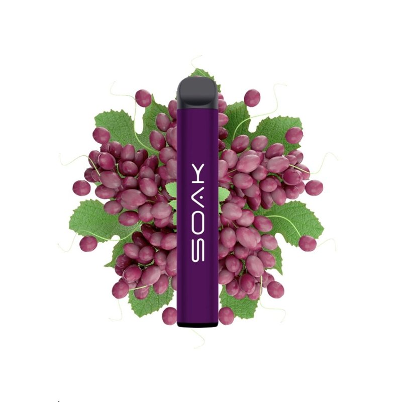Фото Soak Q - Grape Soda (Виноградная Газировка), 800 затяжек, 20 мг (2%)