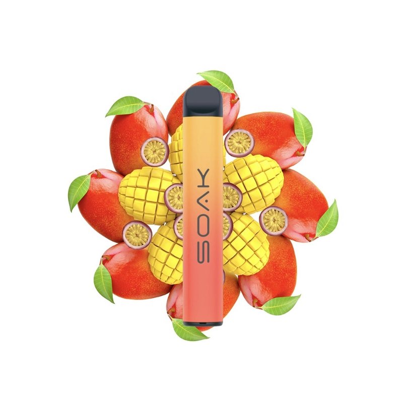 Фото Soak Q - Tropic Punch (Манго-Маракуйя), 800 затяжек, 20 мг (2%)