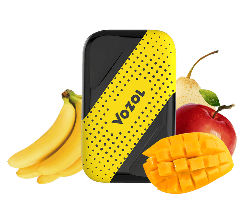 Фото Vozol D4 - Banana Ice + Mango Apple , 1000 затяжек, 20 мг (2%)