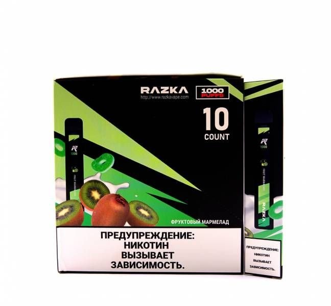 Фото RAZKA - Фруктовый мармелад, 1000 затяжек, 20 мг (2%)
