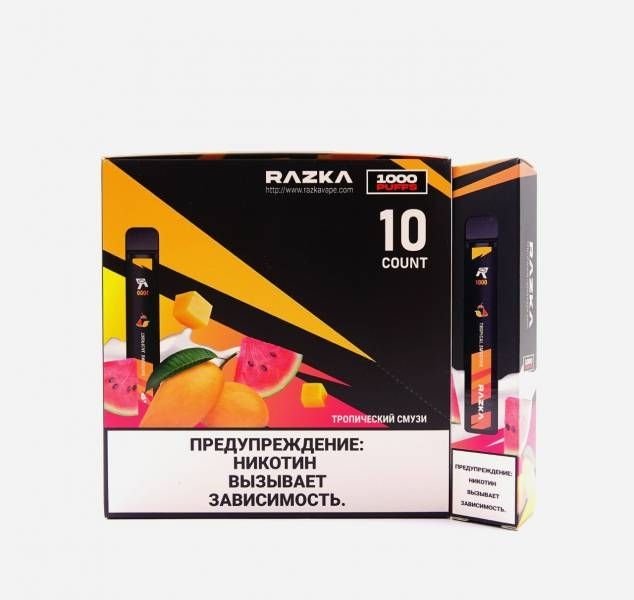 Фото RAZKA - Тропический смузи, 1000 затяжек, 20 мг (2%)