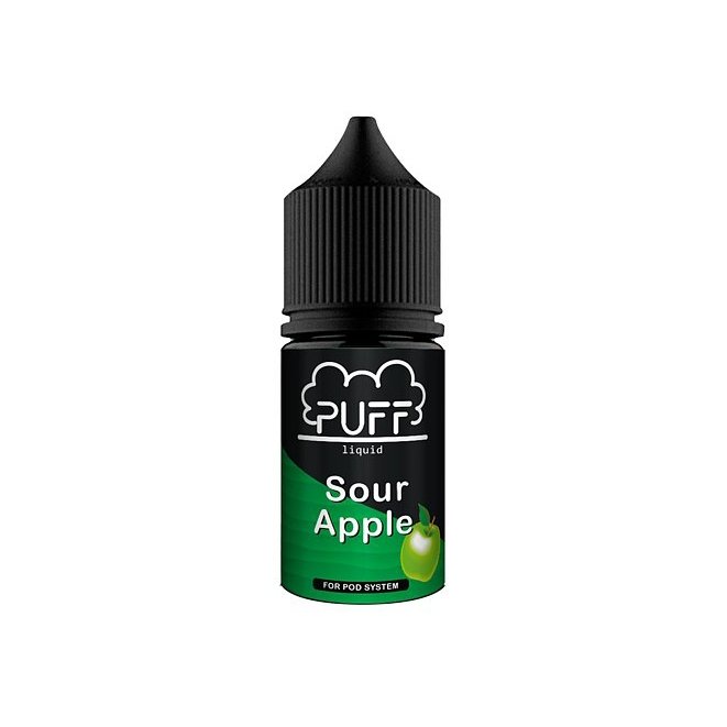 Фото Puff Salt - Sour Apple (Кислое яблоко) 30мл, 20 мг/мл