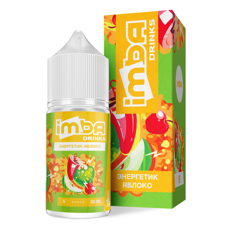 Фото Жидкость Imba Drinks - Энергетик яблоко, 30мл 2%