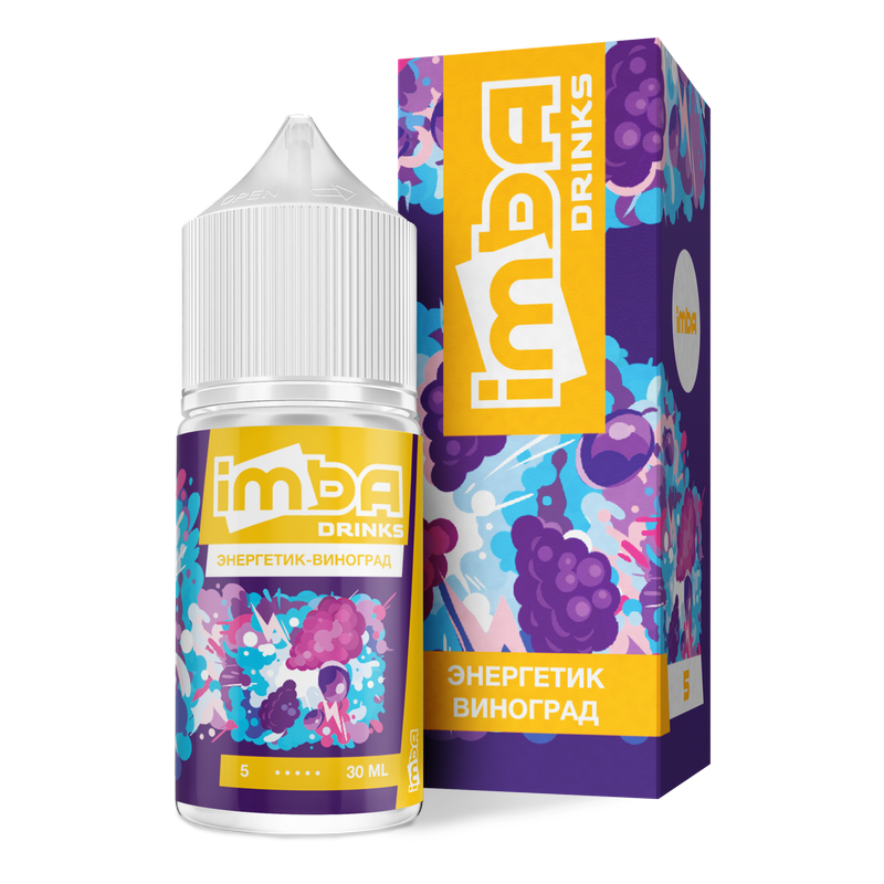 Фото Жидкость Imba Drinks - Энергетик виноград, 30мл 2%