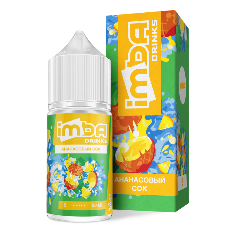 Фото Жидкость Imba Drinks - Ананасовый сок, 30мл 2%