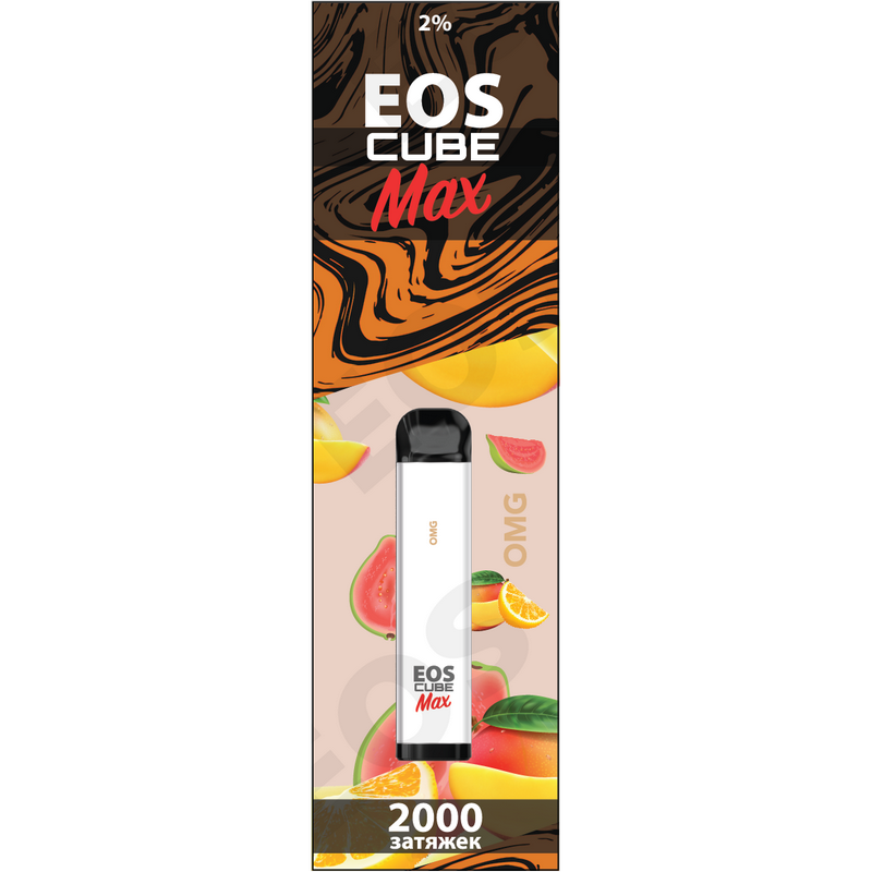 Фото EOS Cube Max - OMG (Апельсин-Манго-Гуава), 2000 затяжек, 20 мг (2%)