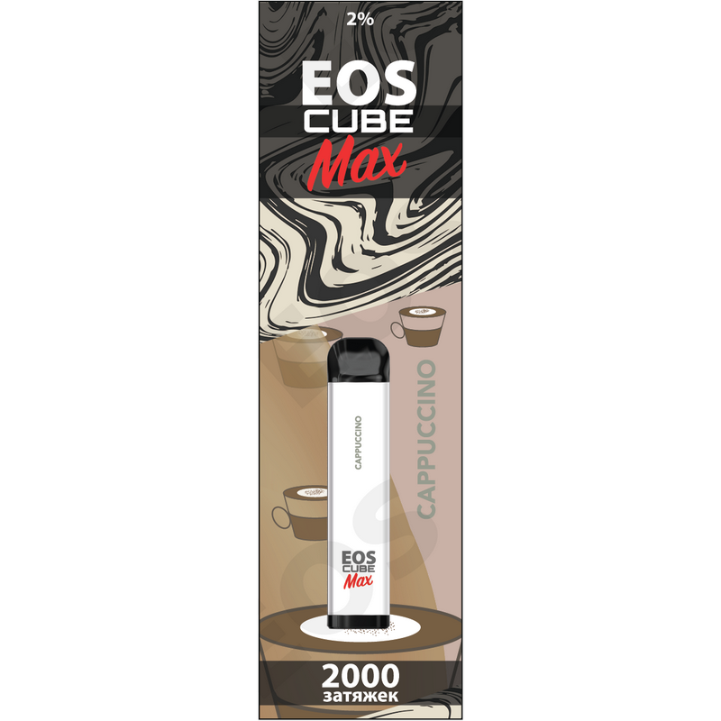 Фото EOS Cube Max - Cappuccino (Капучино), 2000 затяжек, 20 мг (2%)