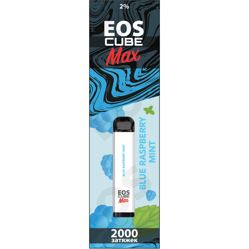 Фото EOS Cube Max - Blue Raspberry Mint, 2000 затяжек, 20 мг (2%)