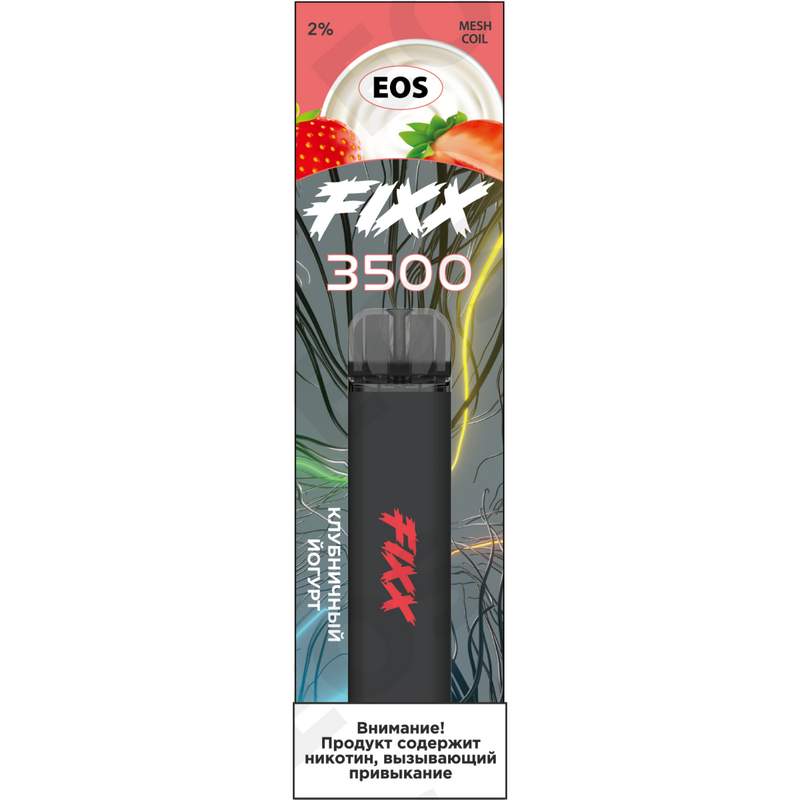 Фото EOS Fixx - Strawberry Yoghurt (Клубничный Йогурт), 3500 затяжек, 20 мг (2%)
