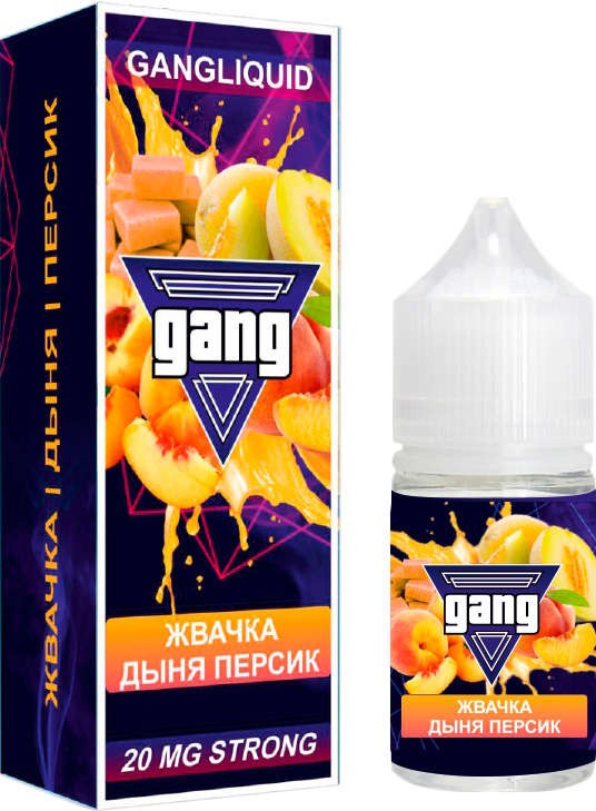 Фото GANG Strong - Жвачка-Дыня-Персик, 30мл