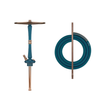 Фото Hoob Go Marine Blue Фурнитура Bronze (Шахта + Блюдце + Шланг + Мундштук)
