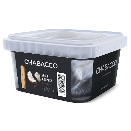 Фото Chabacco MEDIUM - Creme De Coco (Сливки и Кокос) 200г