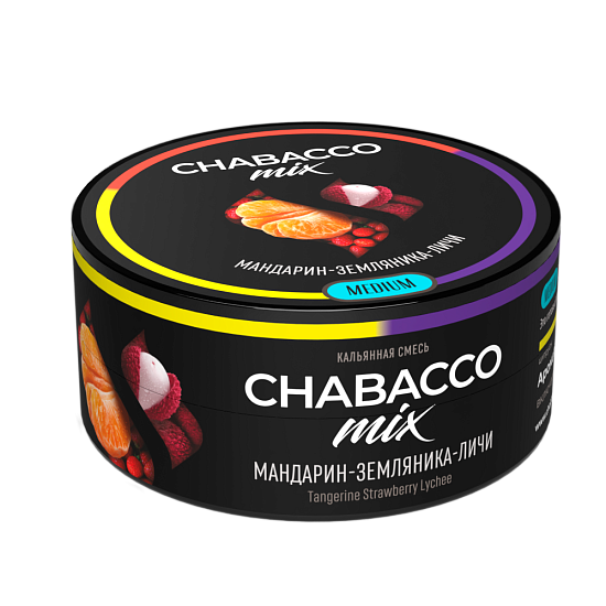 Фото Chabacco MEDIUM MIX - Tangerine Strawberry Lychee (Мандарин - Земляника - Личи) 25г
