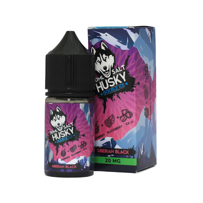 Фото Husky Salt Double Ice Strong - Siberian Black (Малина и Ежевика) 30мл