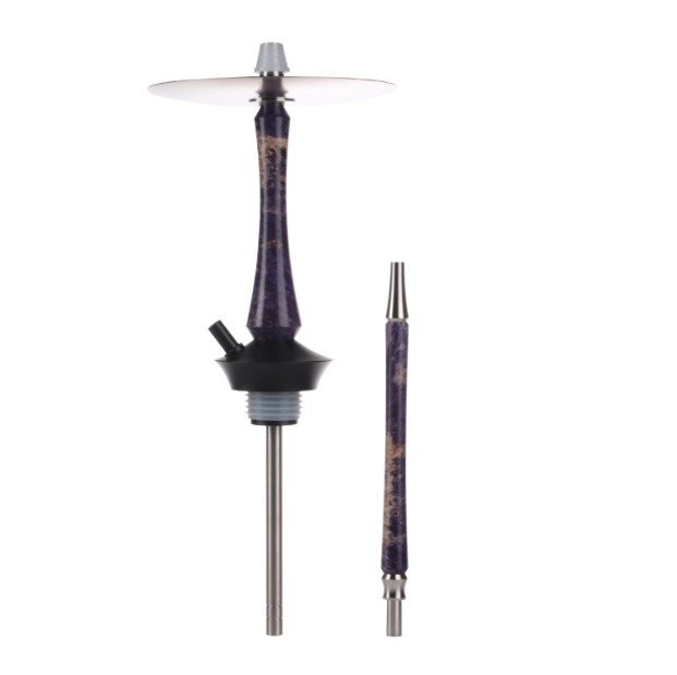 Фото Union Hookah Sleek Стаб. Дерево Фиолетовый  (Шахта + Мундштук + Блюдце)