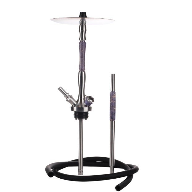 Фото Union Hookah Fibonacci Стаб. Дерево Фиолетовый (Шахта + Мундштук + Шланг + Блюдце)
