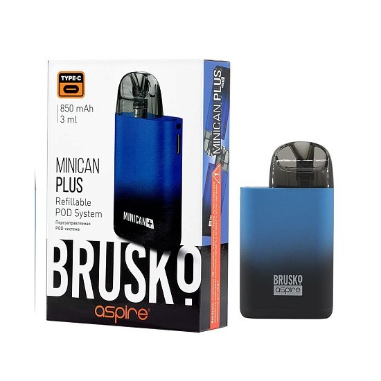 Фото Brusko Minican PLUS 850 mAh 3мл (Черно-синий Градиент)