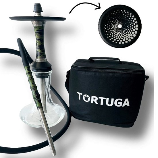 Фото Tortuga - Рейнджер Мини Хаки (Кастом) в сумке (Шахта + Колба+ Шланг + Мундштук + Блюдце)