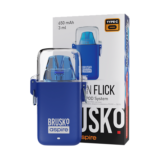 Фото Brusko Minican Flick 650mAh 3мл (Синий)