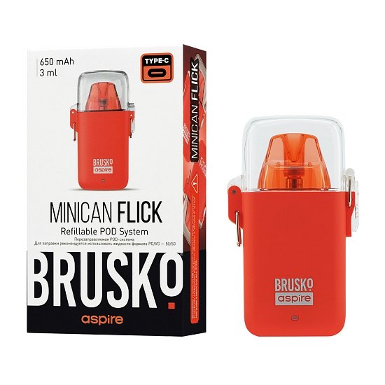 Фото Brusko Minican Flick 650mAh 3мл (Красный)